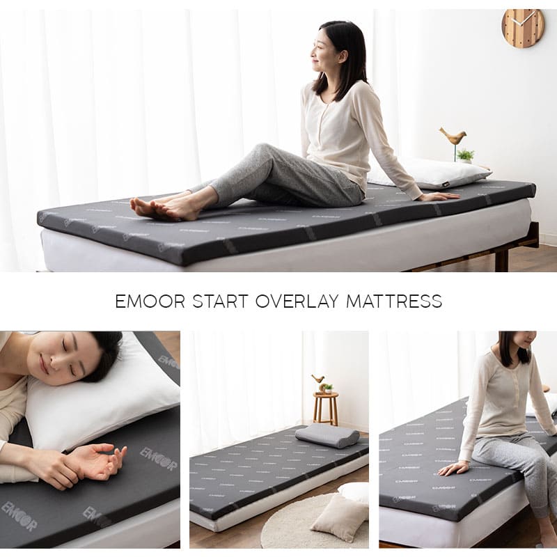 オーバーレイマットレス トッパー 高反発 消臭 収納ケース付き