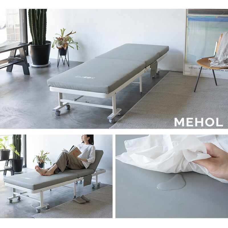 黒 合成皮革 折りたたみベッドキット 黒 合成皮革 折りたたみベッドキット